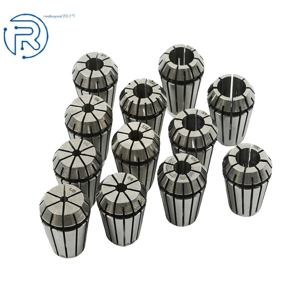 12Pcs ER20 Spring Collet Set for CNC Milling Lathe Engraving Machine