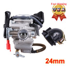 24mm Carburetor for GY6 150cc 250cc Scooters Moped ATV Gokart Motorcycle