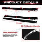 Universal 86.5" Side Skirt Extension Rocker Panel Lip Splitters (Canards) (2024-2024)