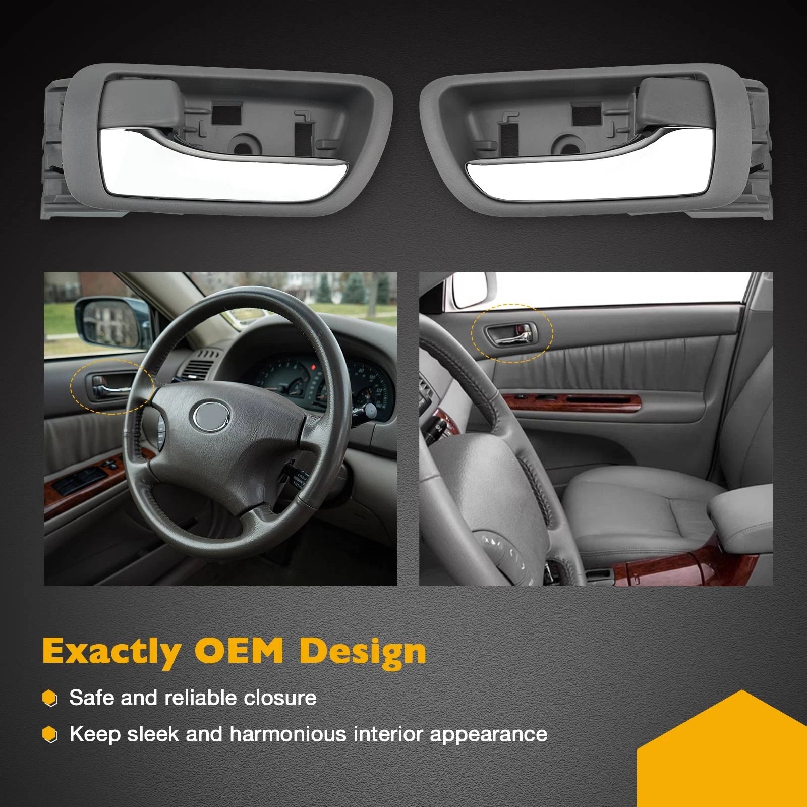 2Pcs Interior Door Handle for Toyota Camry (2002-2006)