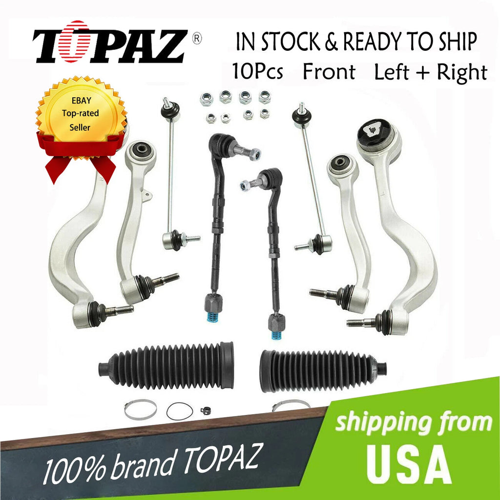 10X Front Suspension Steering Kit Boot for BMW E60 (2001–2010)