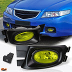 Set of 2 Amber Lens Bumper Fog Lights for Honda Accord 2003–2005