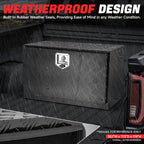 30" x 18" x 17.3" Black Aluminum Tool Box for Universal Use (No Specific Years)