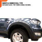 16W Glossy Black Smooth Fender Flares for Ford Ranger PX2 (2015-2018)