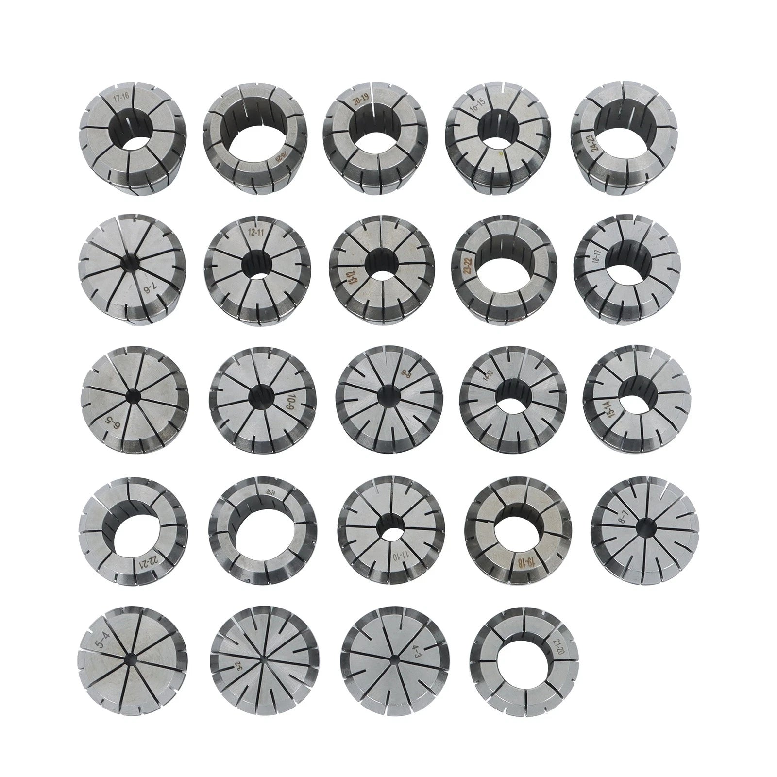 24Pcs Collet Set for ER40 (Metric Size)