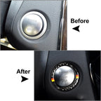 Carbon Fiber Engine Start Stop Button Ring Cover for Mercedes-Benz A B C GLC GLA (2013–2023)