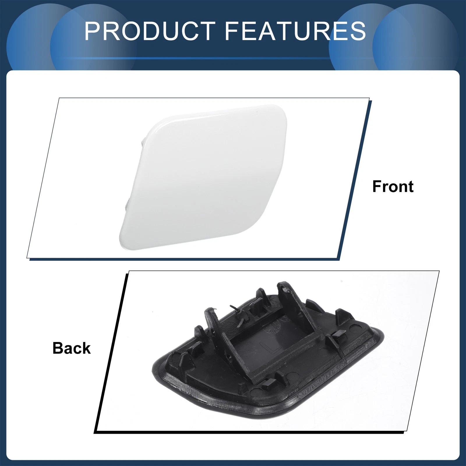 Front Left Washer Nozzle Cover Cap for Volkswagen Touareg (2007–2010) 1Pcs