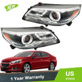 Set of 2 HID Front Headlights for Chevy Malibu (2013–2016)