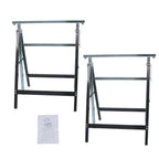7-Speed Adjustable Height Foldable Metal Sawhorse Work Stand (440lbs Capacity)