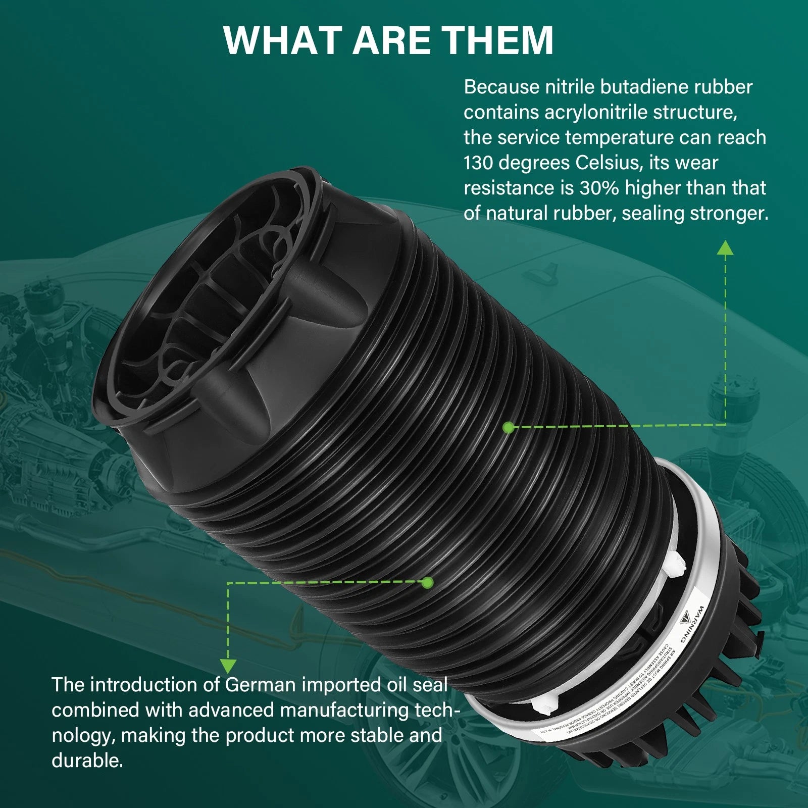 Rear Air Suspension Spring for Dodge Ram 1500 Limited Rebel (2013–2019)