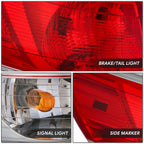 Chrome Red Driver Left Side Outer Taillight Assembly for Nissan Pathfinder (2013–2016)