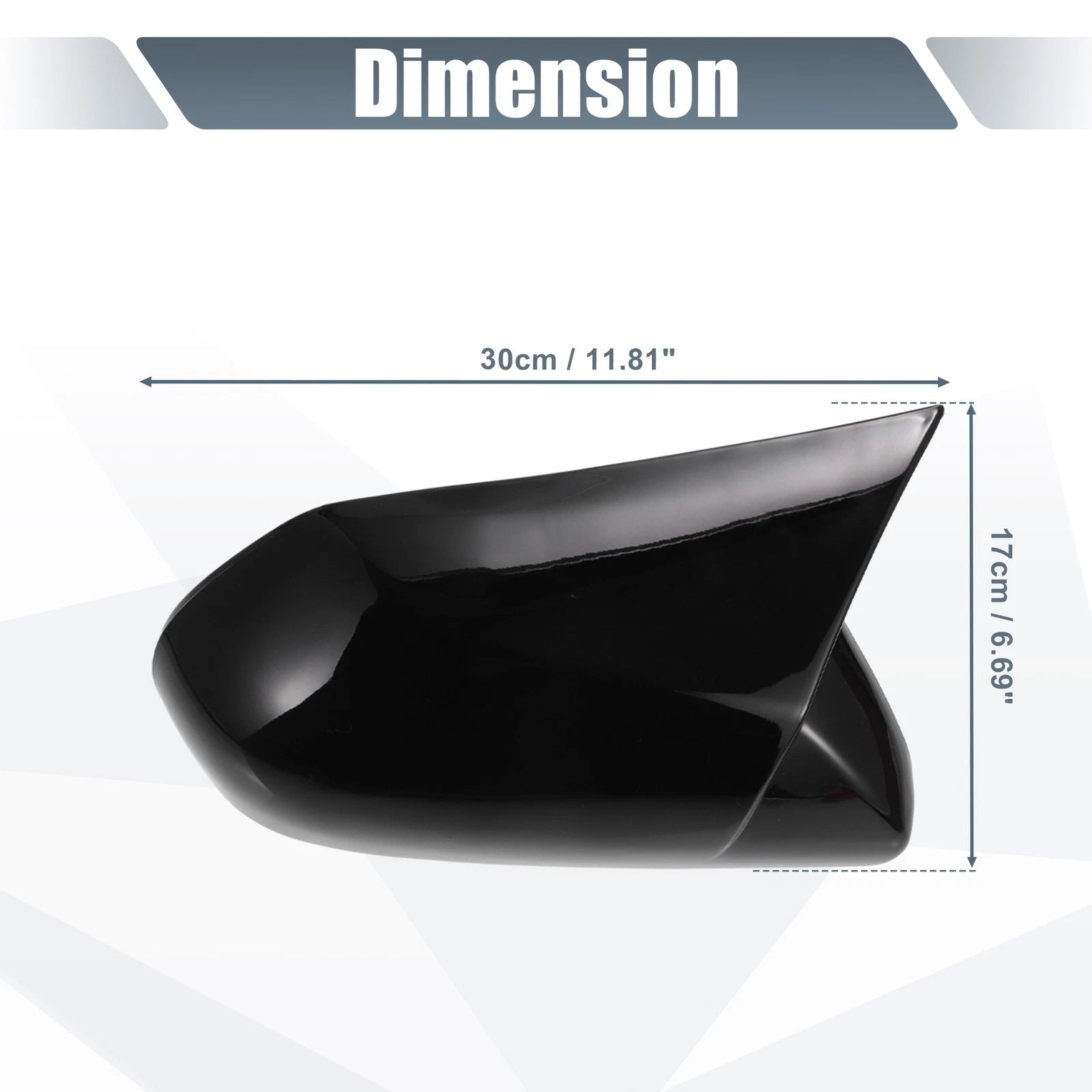 1 Pair Rearview Mirror Cover Overlay Gloss Black for Toyota Camry (2018–2020)