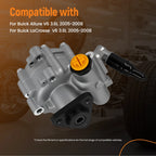 Power Steering Pump for Buick Allure LaCrosse V6 3.6L (2005–2008) 21-5464