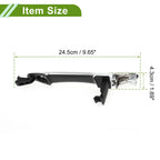 Exterior Door Handle for Hyundai Kia Picanto 2011-2016 Silver Tone Rear Right