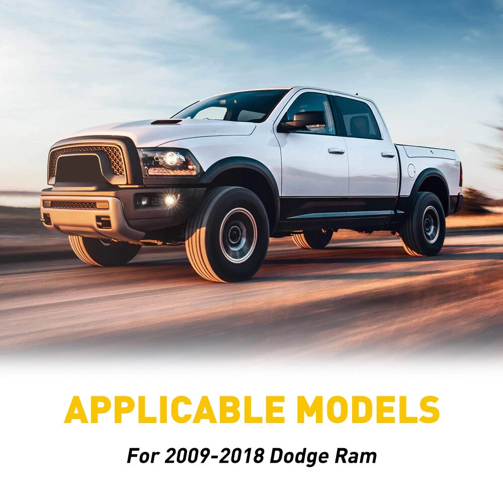 Set of 4 Body Side Molding Trims for Dodge RAM Crew Cab (2009-2018)