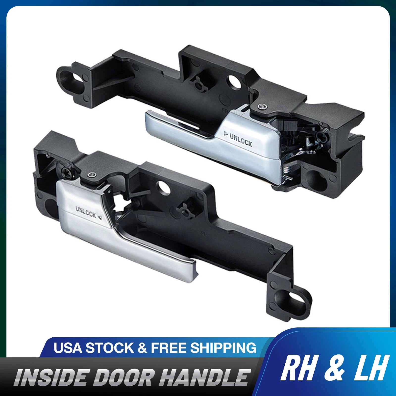 Pair Front Interior Door Handles for Ford Fusion Mercury Milan (2006–2012)