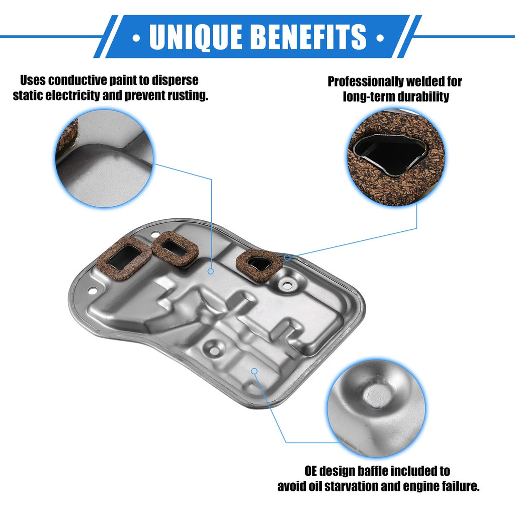 Transmission Filter for Toyota Supra (1993–1998) Metal Silver Tone