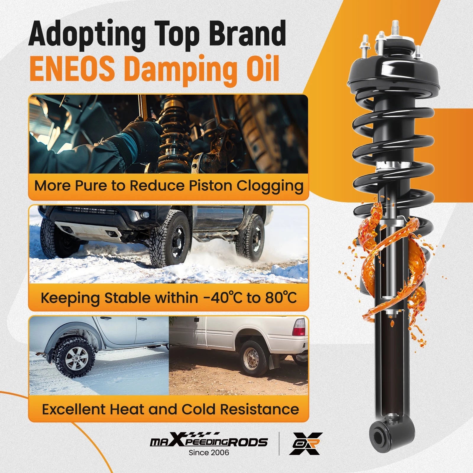 Set of 4 Rear Front Struts Assembly for Ford Explorer Mercury Mountaineer (2006–2010)