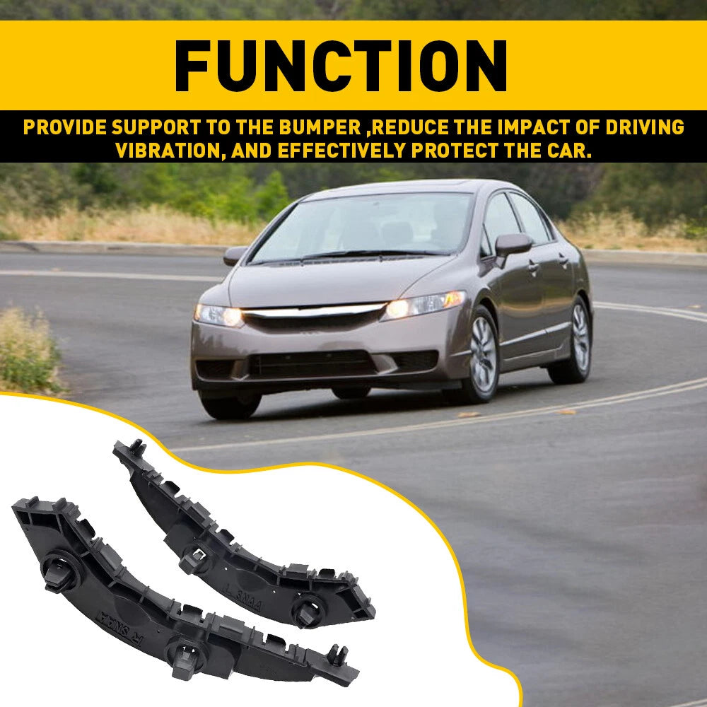 Set of 2 Front Bumper Spacer Brackets for Honda Civic 2006–2011 Sedan