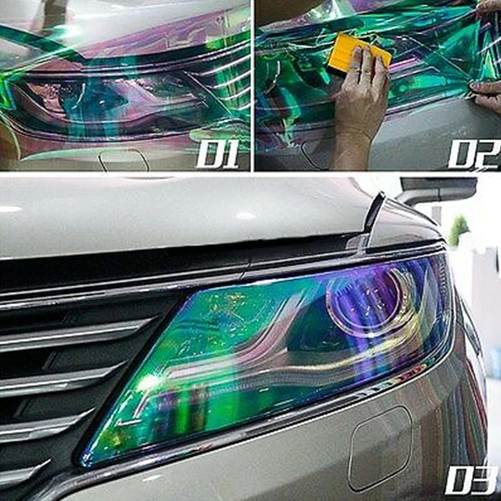 Chameleon Pearl Tint Film for Headlights Taillights Fog Lights (12"x48")