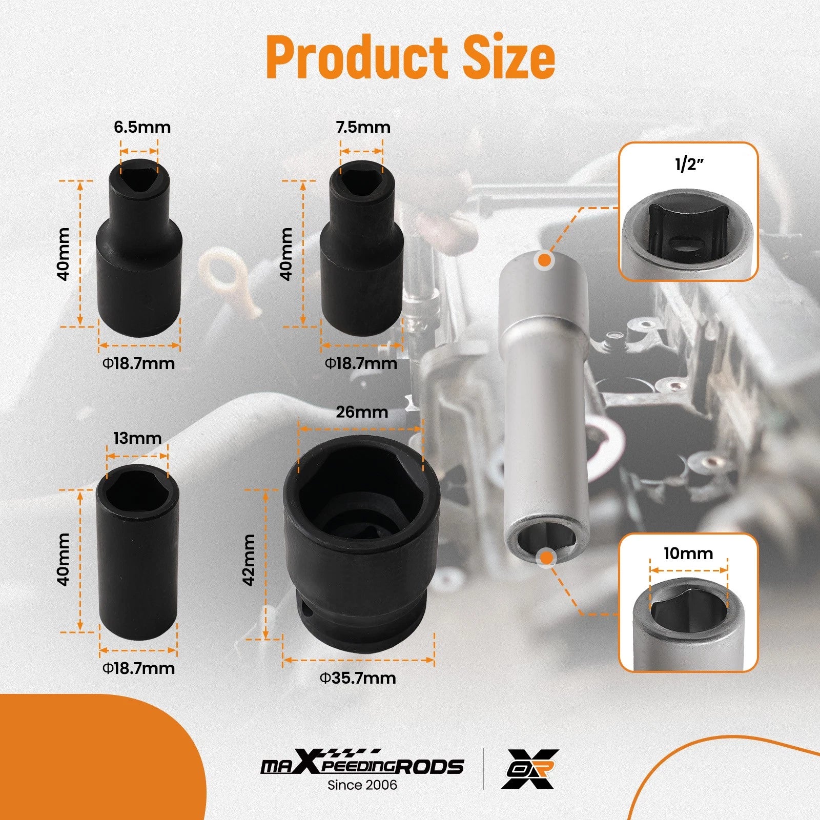 5pc Fuel Pump Socket Set for VW Audi Skoda VE TDI Diesel