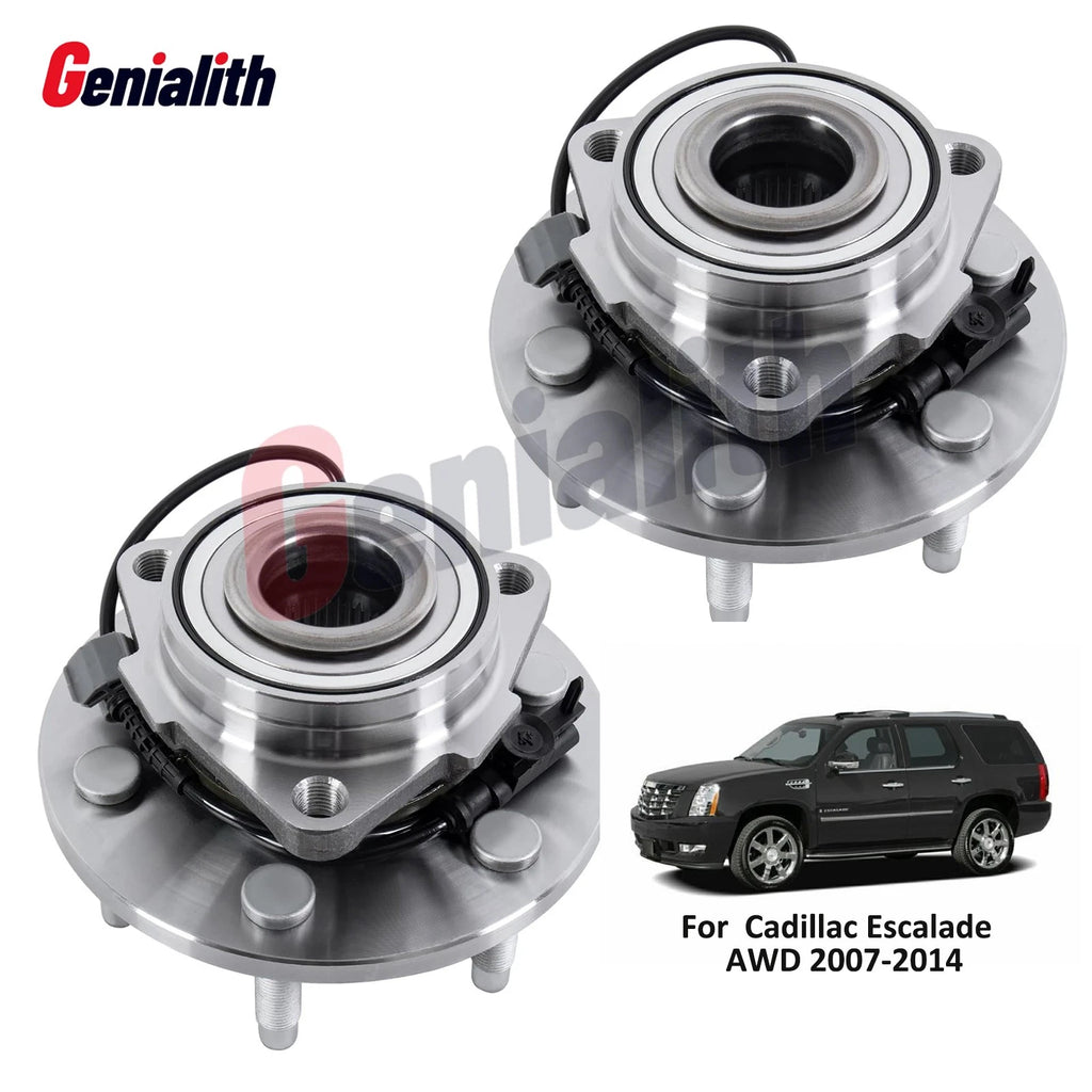 Set of 2 Front Wheel Hubs & Bearing Assembly for Cadillac Escalade ESV EXT (2007–2014)