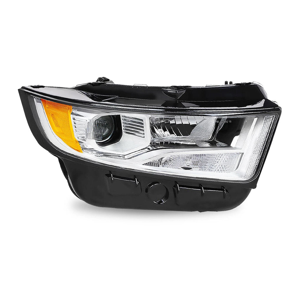 Halogen Headlight for Ford Edge (2015–2018) Right Passenger Side, Chrome