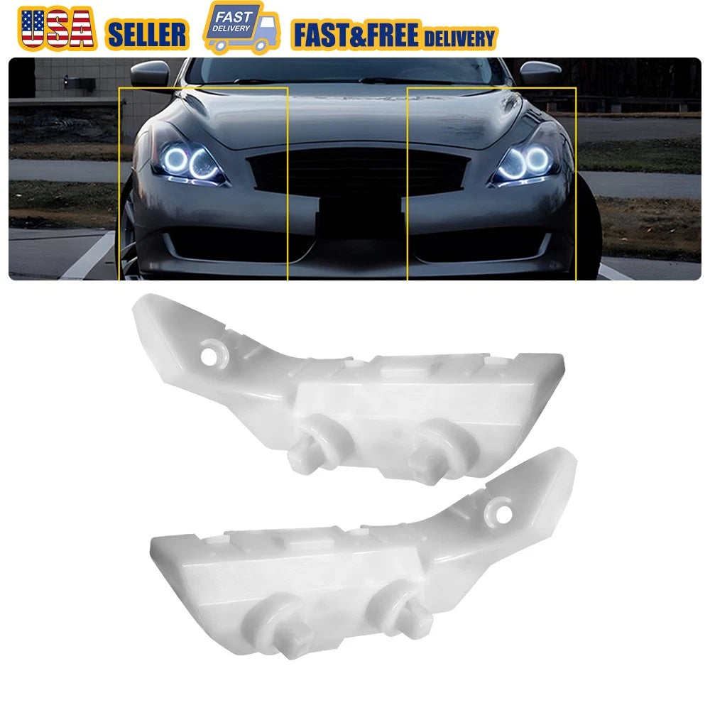 Set of 2 Front Bumper Mounting Brackets for Infiniti G37 (2008–2013) Q60 (2014–2015)
