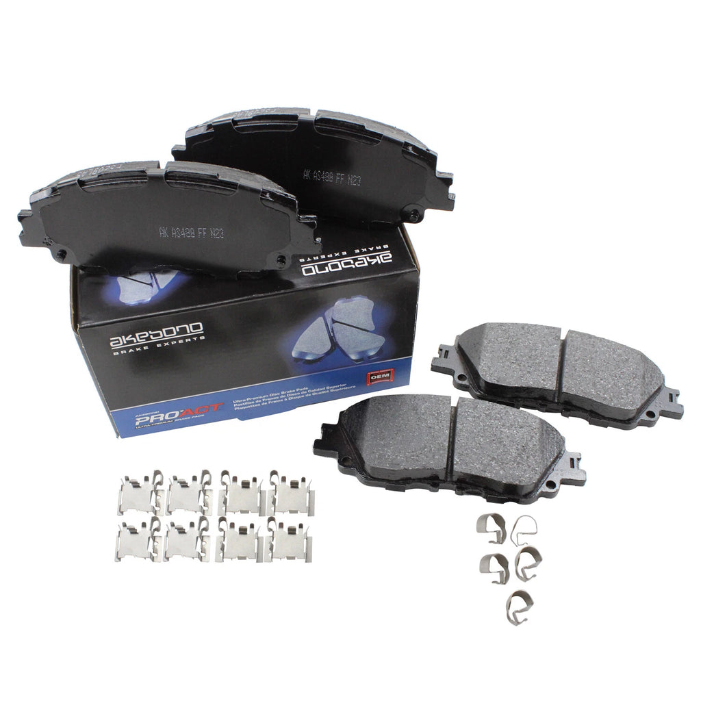 Akebono ProACT Front Ceramic Brake Pads for Lexus UX250, Toyota RAV4, Avalon, Camry (2019–2023)