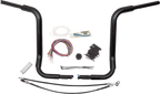 1-1/2" EZ Install Rounded Top Handlebar Kit for Harley (16", Black)