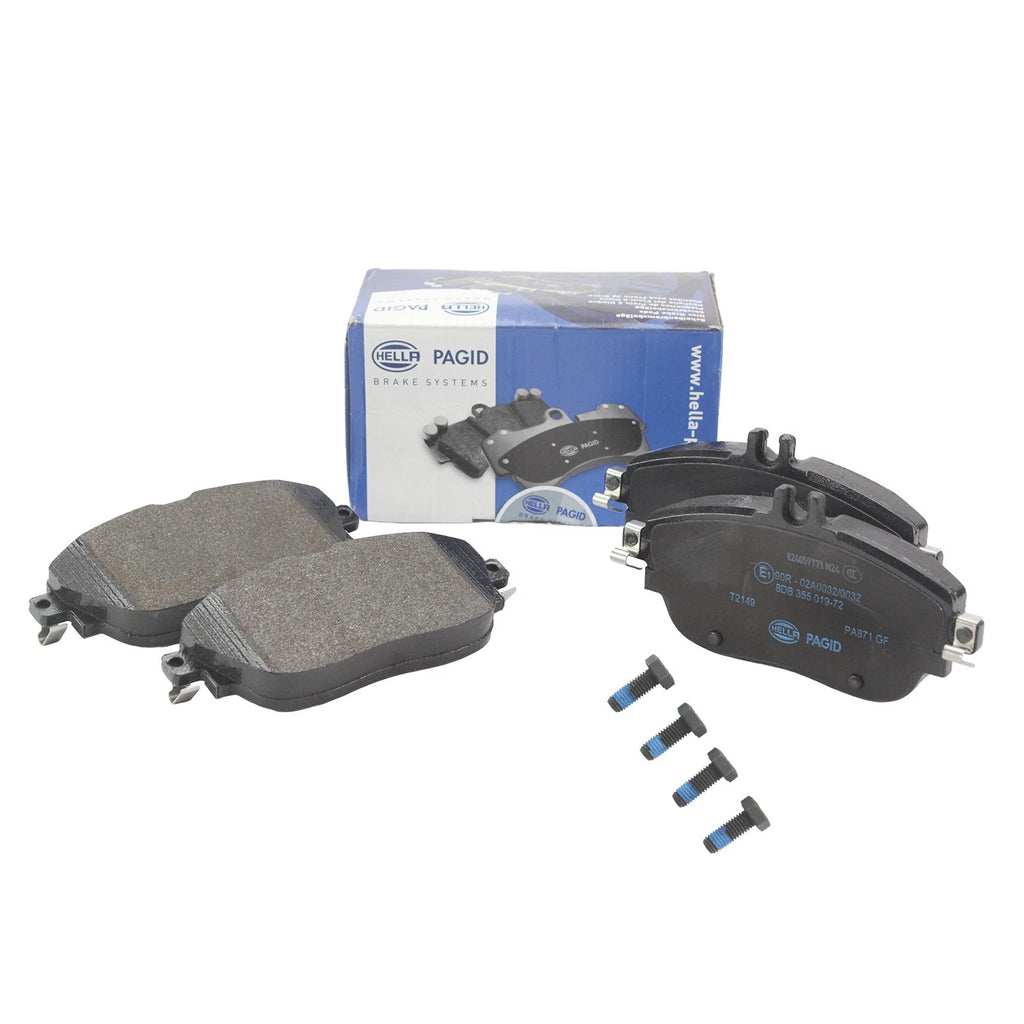 Set of 4 Hella Low-Metallic Brake Pads for MB X156 C117 (2015–2020)