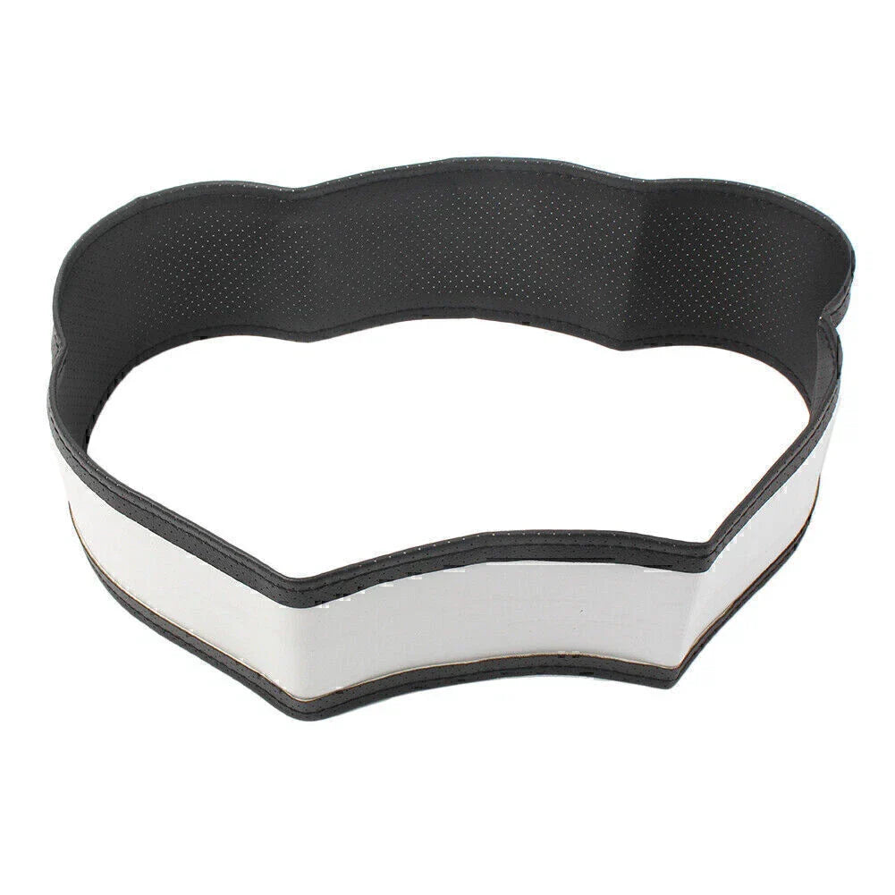 Leather Steering Wheel Cover for Car Truck - Black