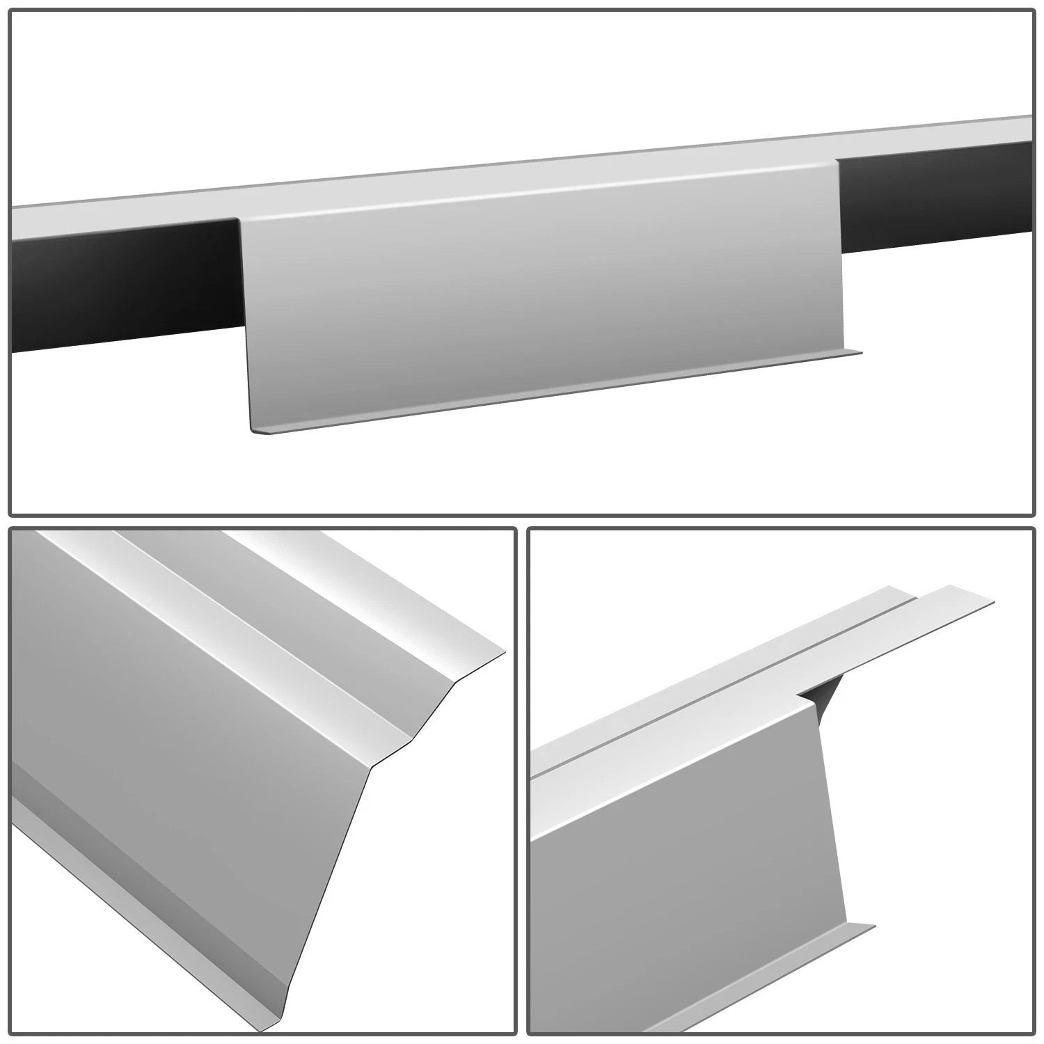Set of 2 Primered Grey Slip On Rocker Panels for Ford F-150 (2009–2014)