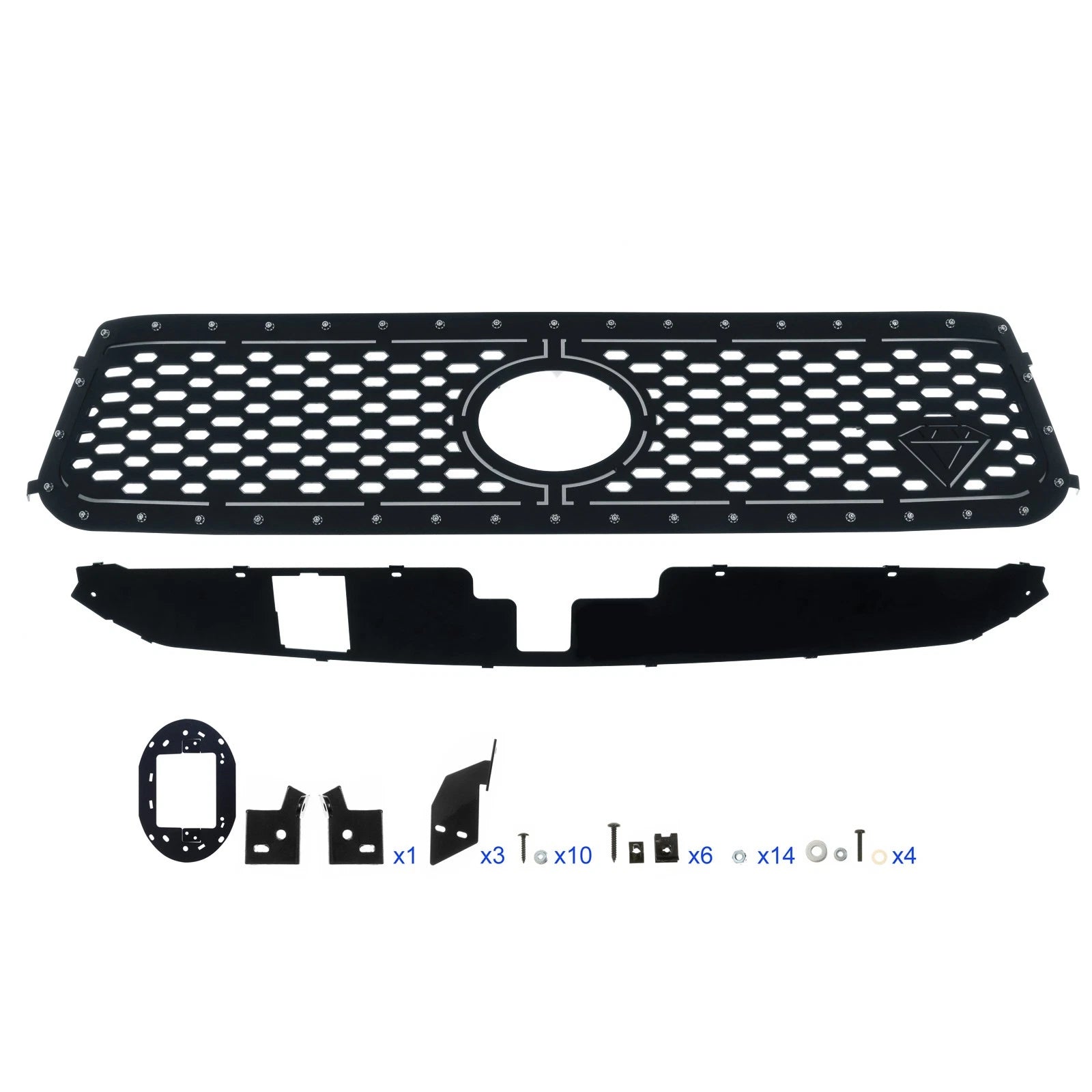 Stainless Black Sheet Grille Insert for Toyota Tundra (2018-2019)
