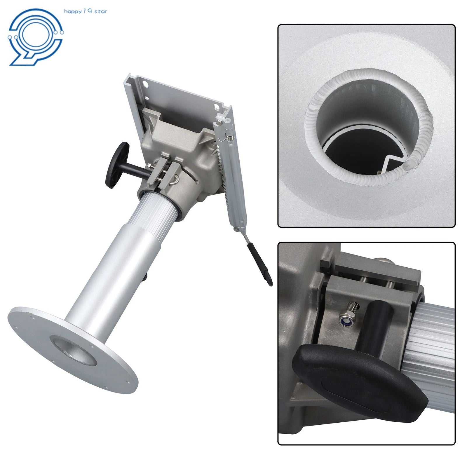 Boat Seat Pedestal Locking Mount for Boat (13-19in Height Adjustable)
