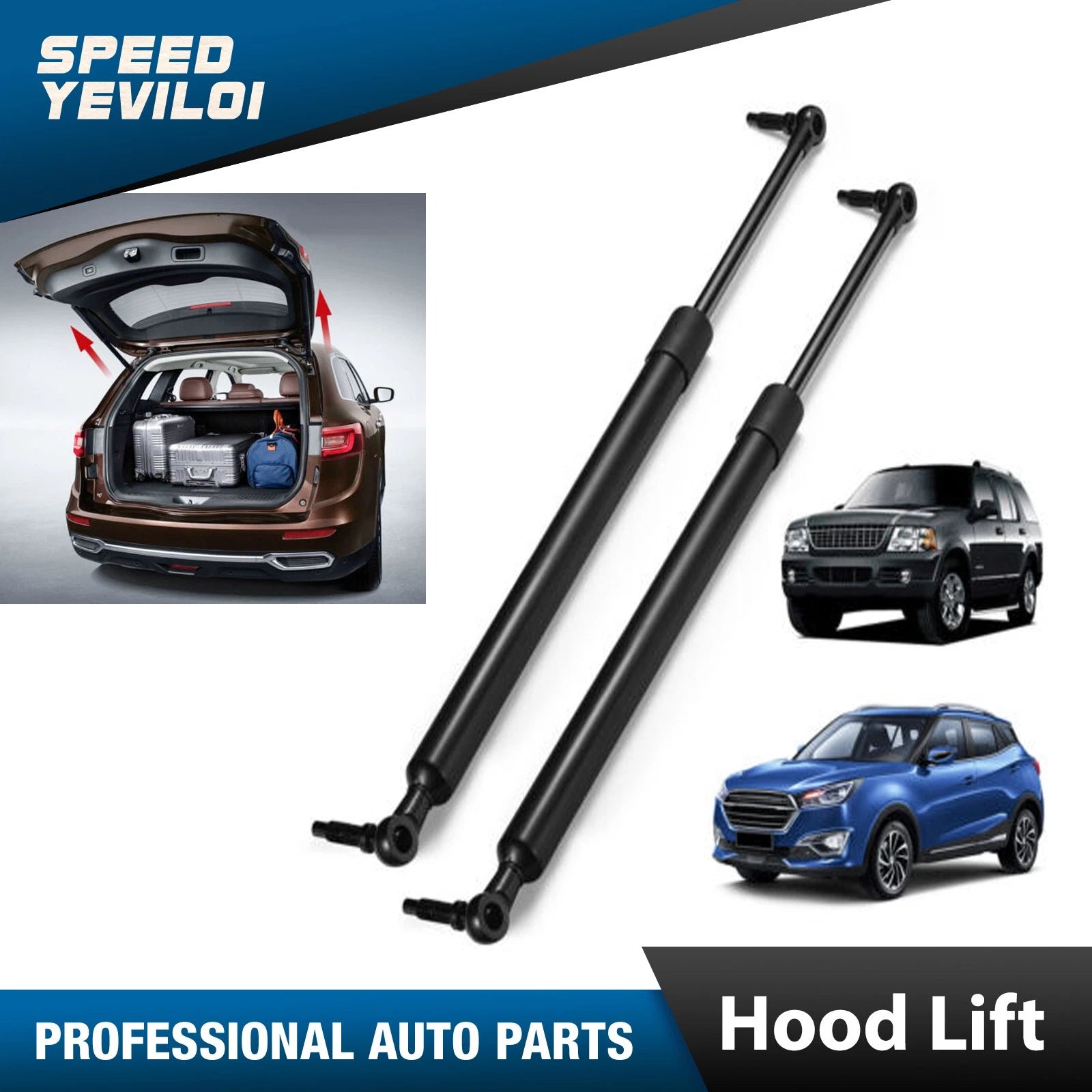 2 Rear Liftgate Lift Supports Strut for Jeep Grand Cherokee (1999–2004)
