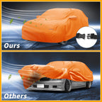 Waterproof Car Cover for Toyota Crown (210D-PU, Orange, with Zipper)