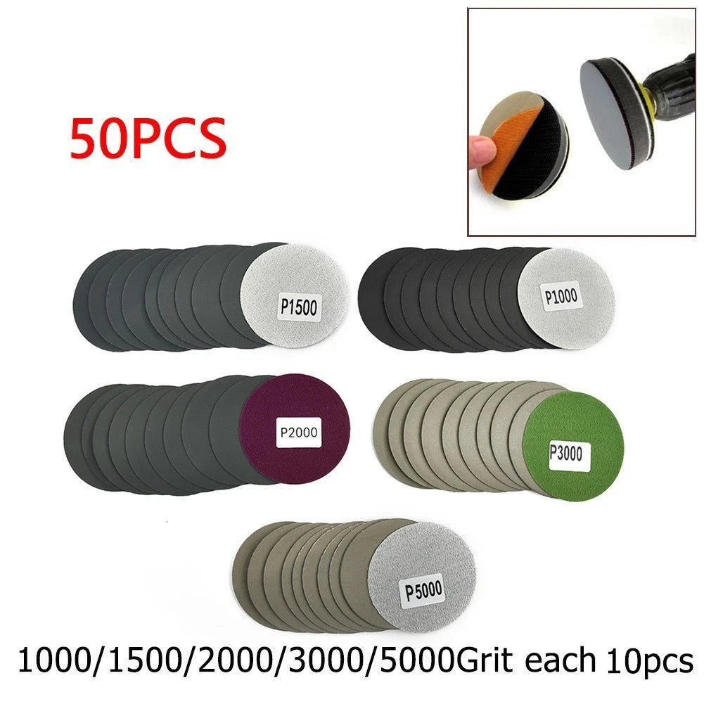 Set of 5 Wet and Dry Sandpaper 1000/1500/2000/3000/5000 Grits