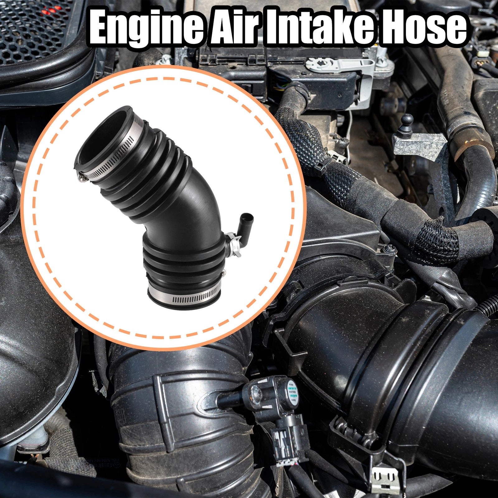 Air Intake Hose for Toyota Pickup (1992–1995) No. 1788165020 Black