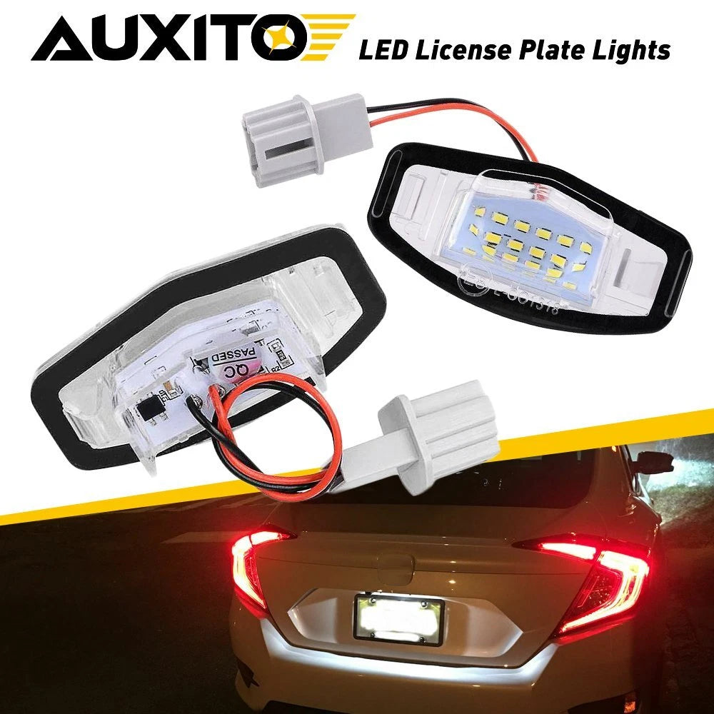 White LED License Plate Light for Acura TL TSX MDX Honda Civic Accord (2000–2023)