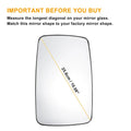Right Upper White Mirror Glass with Back Heated for Mercedes Sprinter (1995-2006)