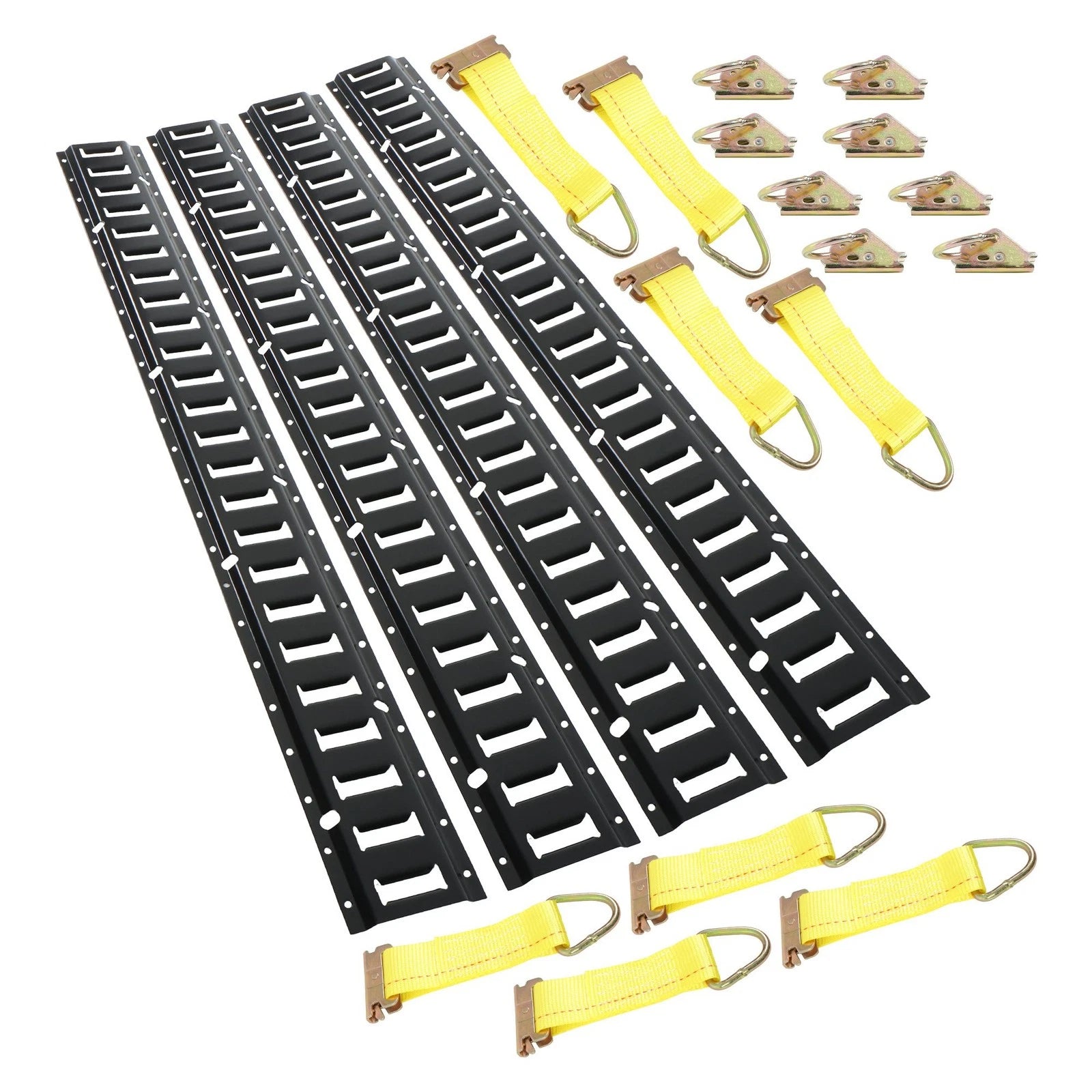 24 Pcs E-Track Tie Down Rail Kit for Universal Fitment