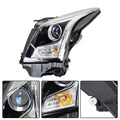 Left Halogen Headlight for Cadillac ATS (2013–2018) Chrome Housing, Bulb Included