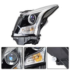 Left Halogen Headlight for Cadillac ATS (2013–2018) Chrome Housing, Bulb Included