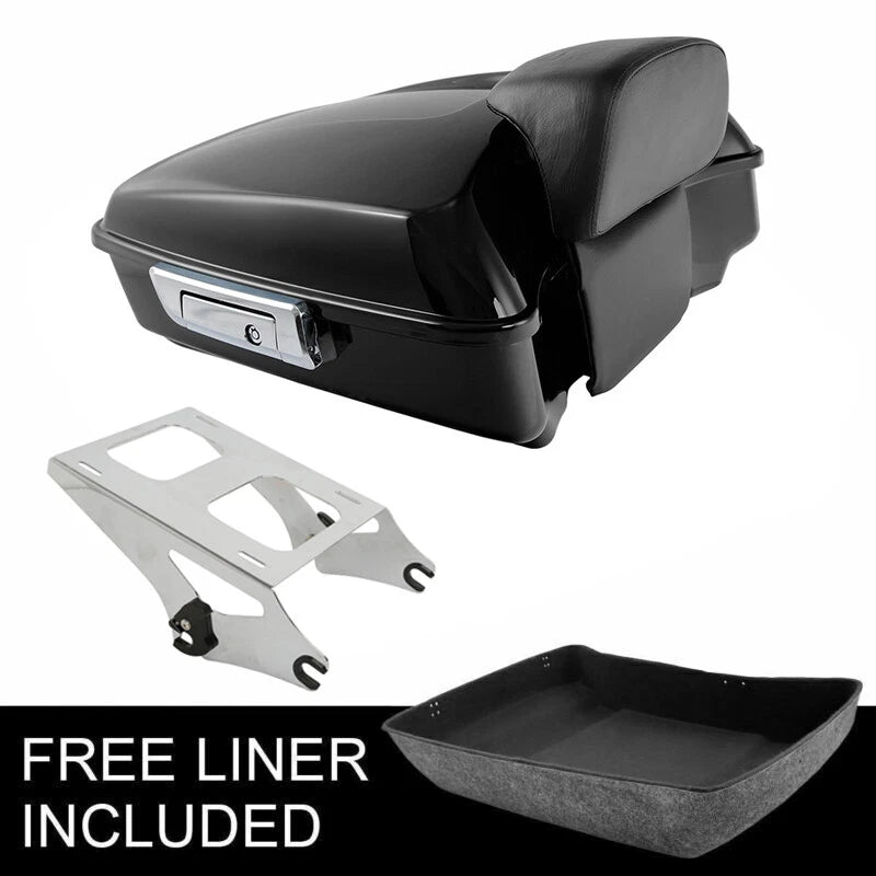 Chopped Trunk Backrest Mount Rack for Harley Touring Street Glide (2014–2026)