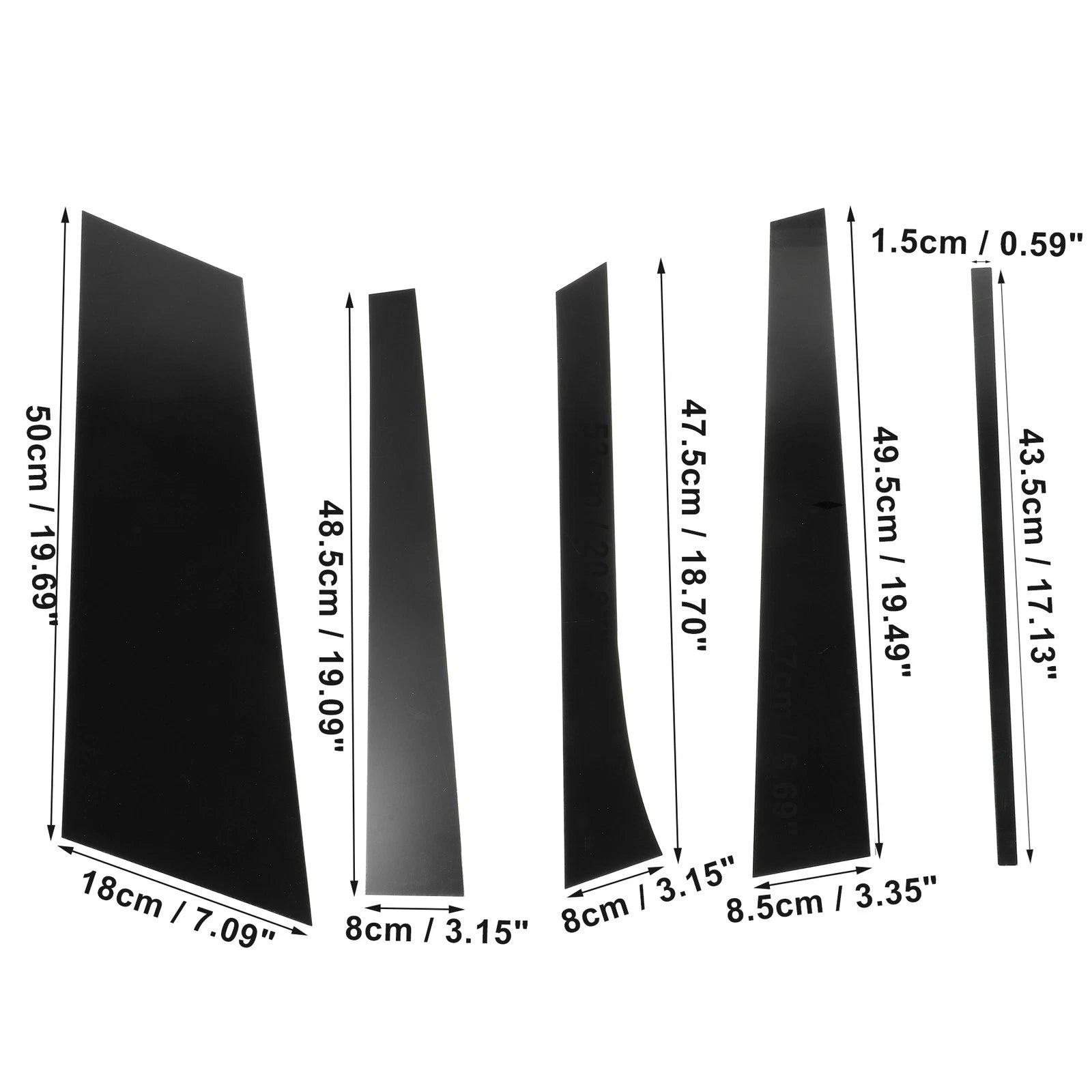 10 Pcs Door Cover Panel Trim Stickers for Buick Enclave (2008–2017)