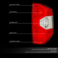 Chrome Housing Red Lens Tail Brake Light for Toyota Tundra (2014–2021)
