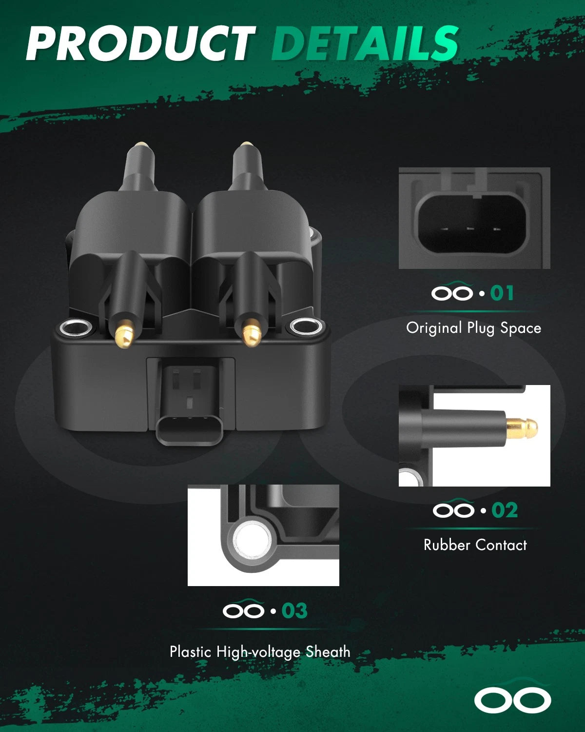 Ignition Coil for Dodge Ram 1500, Ram 2500, Avenger, Jeep Liberty, Chrysler Cirrus (1996–2010)