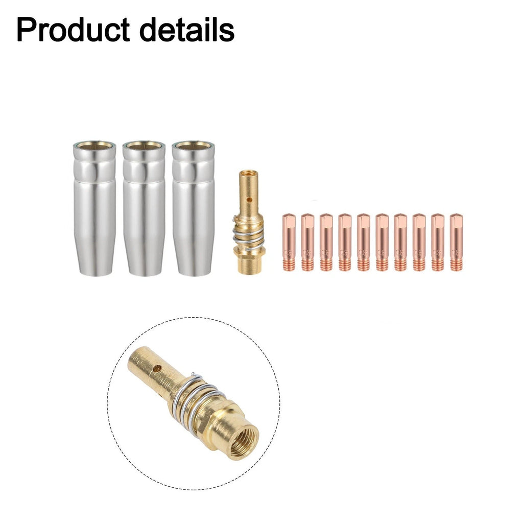 14PCS MIG Welding Kit with Nozzles, Diffusers, Tips for DIY Projects