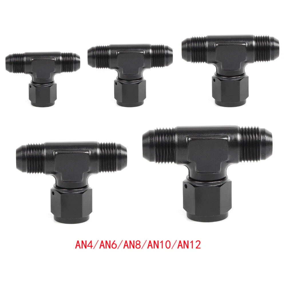 Male Tee Adapter for AN4 AN6 AN8 AN10 AN12 Fittings